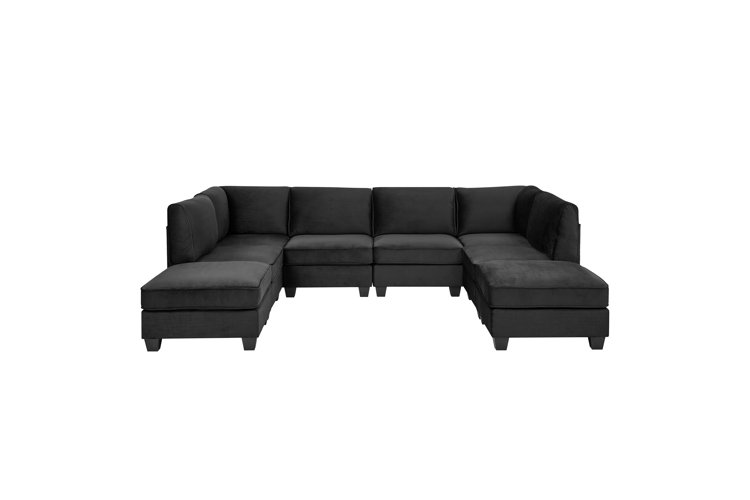 Roughton 103 modular sectional with outlet ottoman